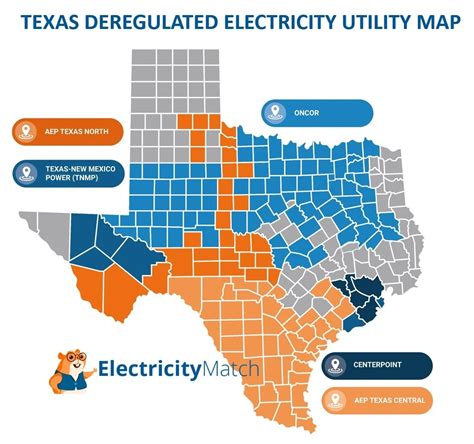 texas electric service area maps.